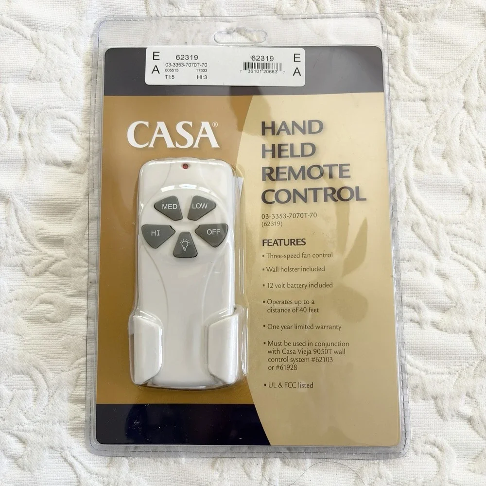 Casa Vieja Ceiling Fan Select Hand Held Remote Control System 3 Speed Dim NEW!